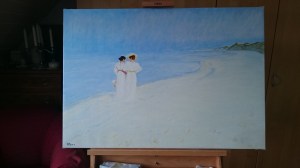 Study of Kröyer - ’Summer evening on Skagen’s  Southern Beach' 