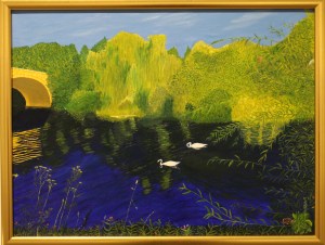 Swans. Oil painting by JDL